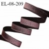 Elastique lingerie 8 mm haut de gamme couleur marron tirant sur le prune brillant largeur 8 mm allongement +60% prix au mètre