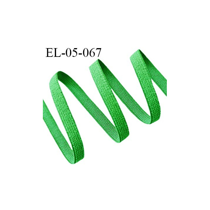 Elastique 5 mm lingerie haut de gamme couleur vert largeur 5 mm allongement +180% prix au mètre