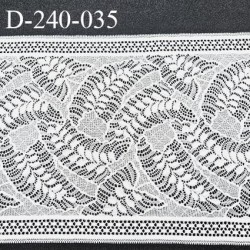 Tissu dentelle 24 cm extensible haut de gamme largeur 24 cm couleur blanc prix pour 1 mètre