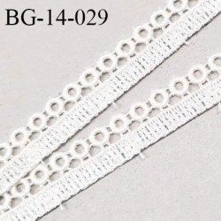 Galon ruban guipure 14 mm couleur blanc largeur totale 14 mm prix au mètre