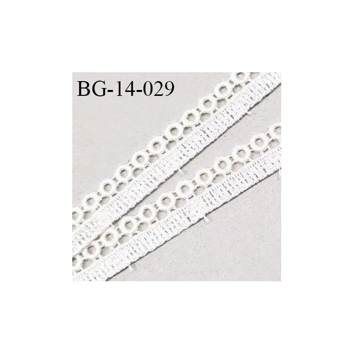 Galon ruban guipure 14 mm couleur blanc largeur totale 14 mm prix au mètre