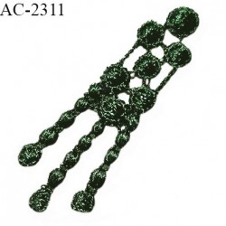 Guipure décor ornement spécial lingerie haut de gamme motif à coudre couleur vert longueur 4.5 cm largeur 1 cm
