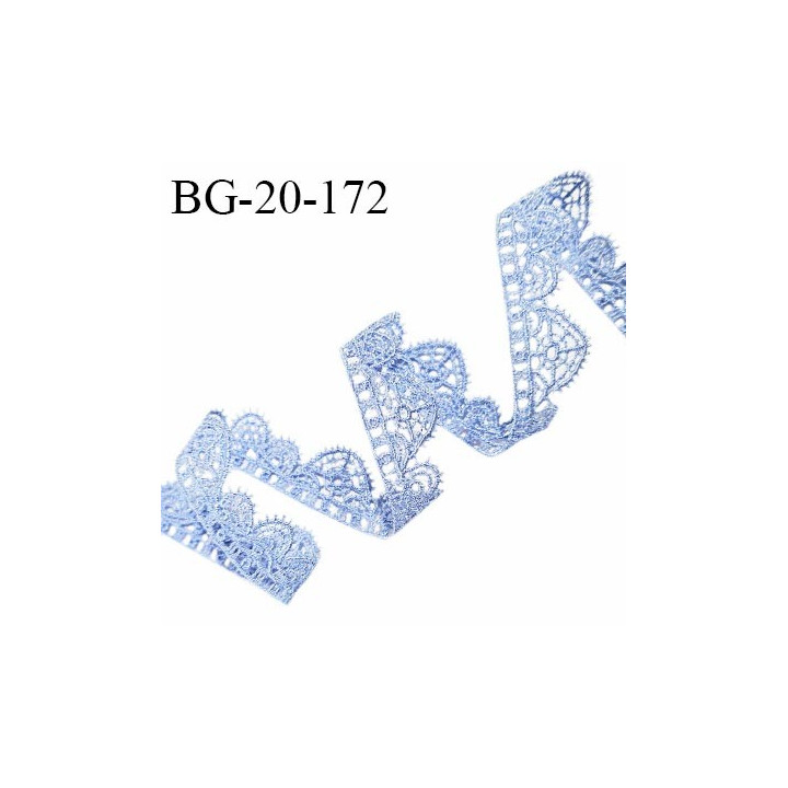 Galon ruban guipure 20 mm couleur bleu ciel largeur 20 mm prix au mètre