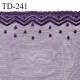 Dentelle broderie 24 cm très haut de gamme extensible largeur 24 cm couleur violet très belle prix pour un mètre