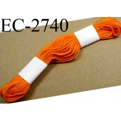 Echevette coton retors couleur orange ref 2740 art 89 le lot de 100 pièces 