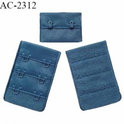 Agrafe 38 mm attache SG haut de gamme couleur bleu cyprès 3 rangées 2 crochets largeur 38 mm hauteur 55 mm prix à la pièce