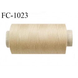 Bobine 1000 m fil polyester fil n°80 couleur beige crème longueur de la bobine 1000 mètres bobiné en France certifié oeko tex