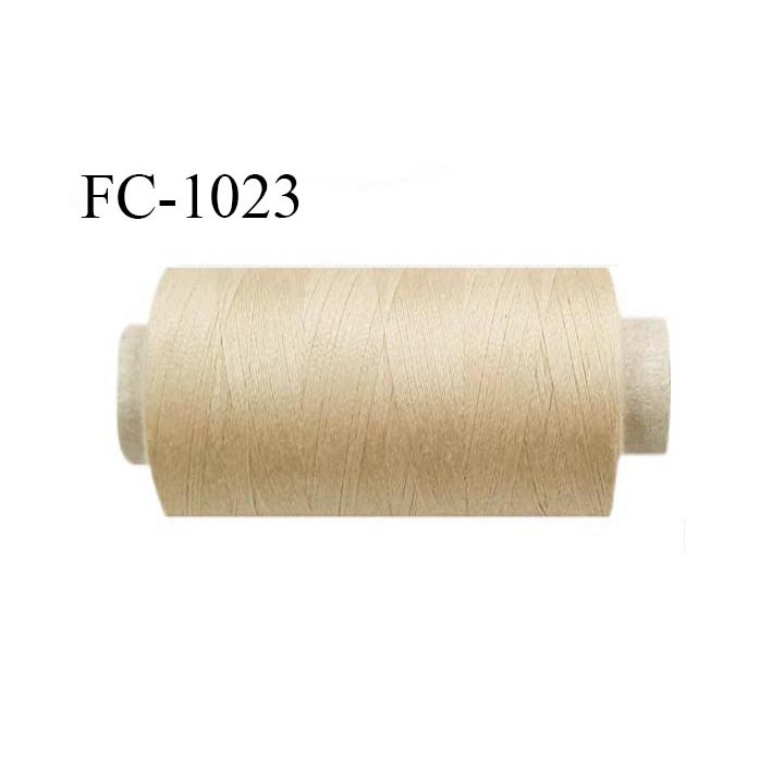 Bobine 1000 m fil polyester fil n°80 couleur beige crème longueur de la bobine 1000 mètres bobiné en France certifié oeko tex
