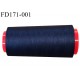 Destockage Cone de fil mousse polyester fil n° 150 couleur bleu marine longueur 2000 mètres bobiné en France