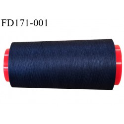 Destockage  Cone de fil mousse polyester fil n° 150 couleur bleu marine  longueur 2000 mètres bobiné en France