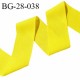 Biais à plat extensible 28 mm à plier en jersey élasthanne couleur jaune largeur 28 mm prix au mètre