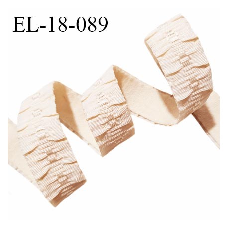 Elastique lingerie 18 mm couleur beige rosé largeur 18 mm allongement +40% prix au mètre