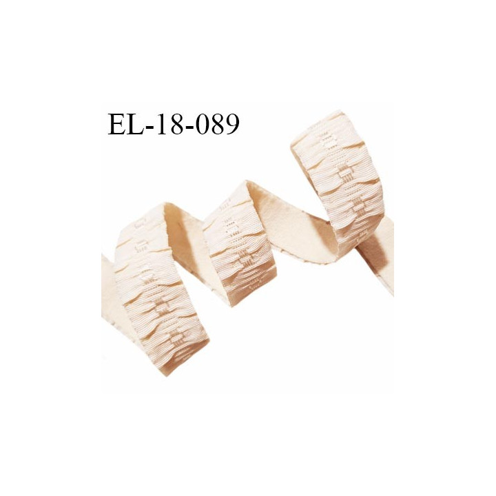 Elastique lingerie 18 mm couleur beige rosé largeur 18 mm allongement +40% prix au mètre