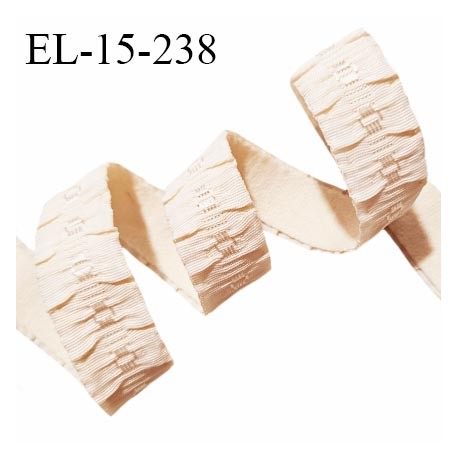 Elastique lingerie 15 mm couleur beige rosé largeur 15 mm allongement +40% prix au mètre