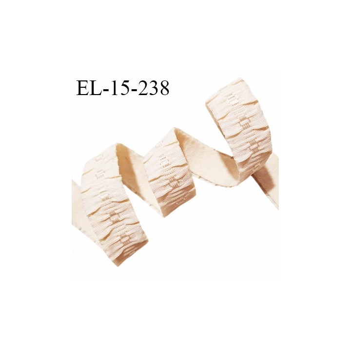 Elastique lingerie 15 mm couleur beige rosé largeur 15 mm allongement +40% prix au mètre