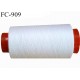 Cone 1000 m fil Polyester n° 120 couleur naturel longueur 1000 mètres fil européen bobiné en France certifié oeko tex