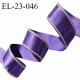 Elastique lingerie 23 mm couleur violet brillant avec liserés dorés largeur 23 mm allongement +40% prix au mètre