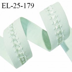 Elastique lingerie 24 mm couleur vert amande largeur 24mm allongement +30% prix au mètre