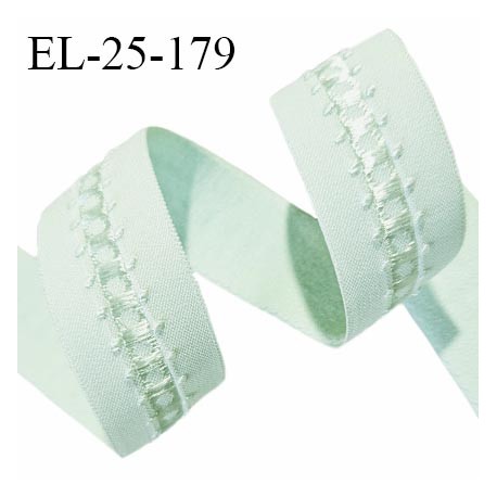 Elastique lingerie 24 mm couleur vert amande largeur 24mm allongement +30% prix au mètre