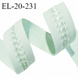 Elastique lingerie 19 mm couleur vert amande largeur 19 mm allongement +30% prix au mètre