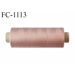 Bobine de 500 m fil mousse polyamide n° 120 couleur bois de rose longueur de 500 mètres bobiné en France