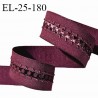 Elastique lingerie 24 mm couleur bordeaux ou grenat largeur 24mm allongement +30% prix au mètre