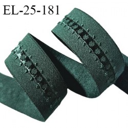 Elastique lingerie 24 mm couleur vert sapin largeur 24 mm allongement +30% prix au mètre