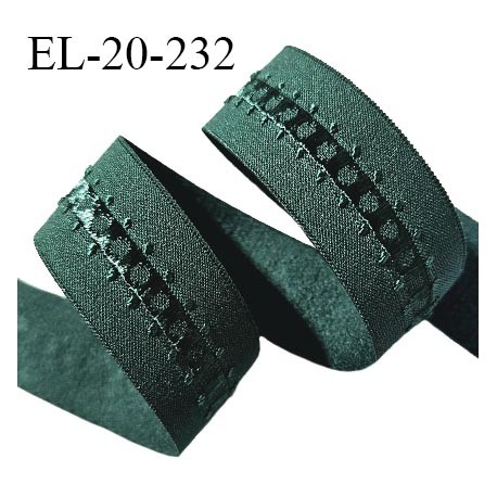 Elastique lingerie 19 mm couleur vert sapin largeur 19 mm allongement +30% prix au mètre