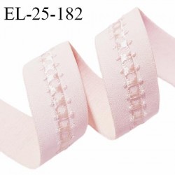 Elastique lingerie 24 mm couleur rose dragée largeur 24 mm allongement +30% prix au mètre