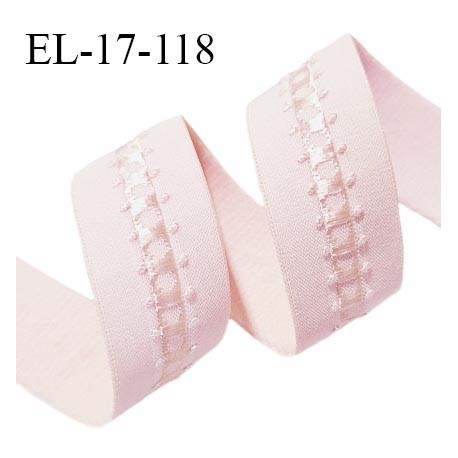 Elastique lingerie 16 mm couleur rose dragée largeur 16 mm allongement +30% prix au mètre