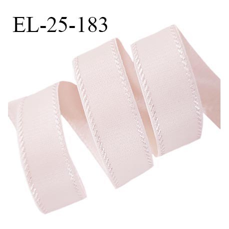 Elastique lingerie 24 mm couleur rose candy largeur 24 mm allongement +30% prix au mètre