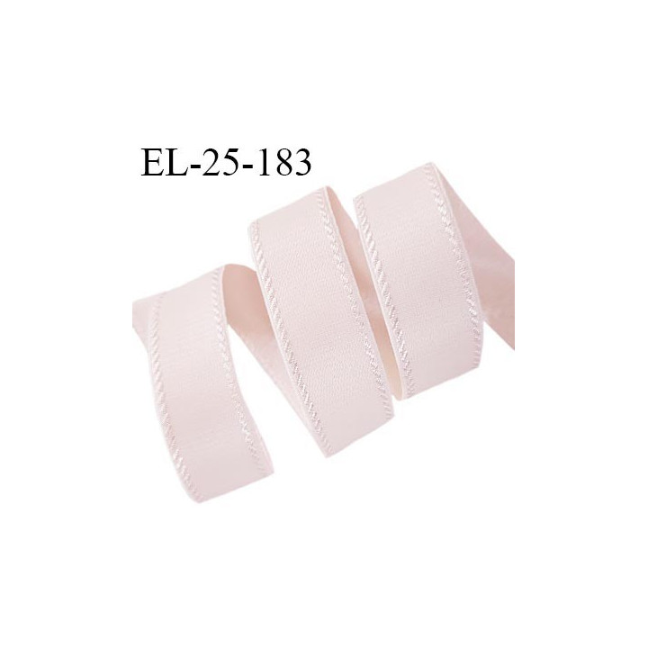 Elastique lingerie 24 mm couleur rose candy largeur 24 mm allongement +30% prix au mètre