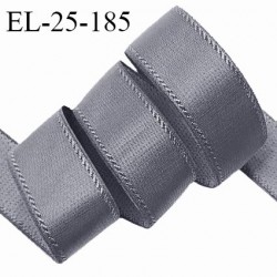 Elastique lingerie 24 mm couleur gris largeur 24 mm allongement +30% prix au mètre