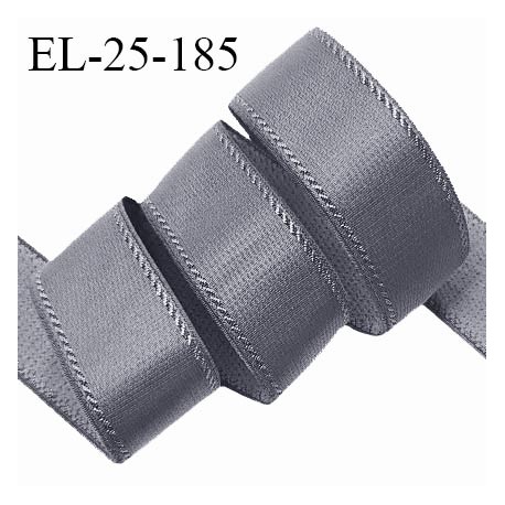 Elastique lingerie 24 mm couleur gris largeur 24 mm allongement +30% prix au mètre