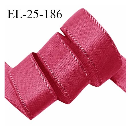 Elastique lingerie 24 mm couleur rose indien largeur 24 mm allongement +30% prix au mètre