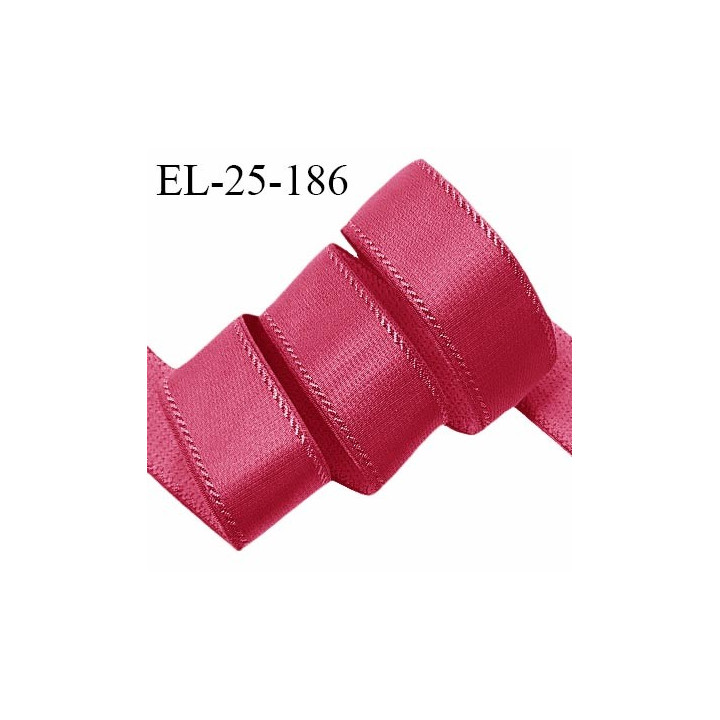 Elastique lingerie 24 mm couleur rose indien largeur 24 mm allongement +30% prix au mètre