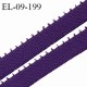 Elastique picot 9 mm lingerie couleur violet foncé largeur 9 mm haut de gamme fabriqué en France allongement +110% prix au mètre