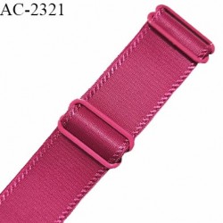 Bretelle lingerie SG 24 mm très haut de gamme couleur rose indien avec 2 barrettes largeur 24 mm longueur 22 cm prix à l'unité