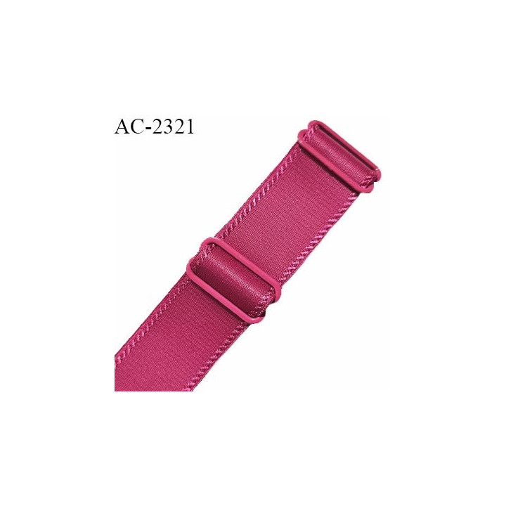 Bretelle lingerie SG 24 mm très haut de gamme couleur rose indien avec 2 barrettes largeur 24 mm longueur 22 cm prix à l'unité