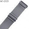 Bretelle lingerie SG 24 mm très haut de gamme couleur gris avec 2 barrettes largeur 24 mm longueur 20 cm prix à l'unité