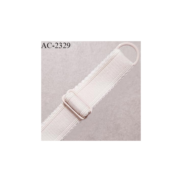 Bretelle lingerie SG 18 mm très haut de gamme couleur blush ou rose très pâle avec 1 barrette et 1 anneau largeur 18 mm