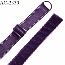 Bretelle lingerie SG 16 mm très haut de gamme avec 1 barrette et 1 anneau couleur violet prix à la pièce