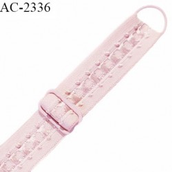 Bretelle lingerie SG 18 mm très haut de gamme couleur rose dragée avec 1 barrette et 1 anneau largeur 18 mm longueur 32 cm