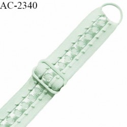 Bretelle lingerie SG 16 mm très haut de gamme avec 1 barrette et 1 anneau couleur vert amande prix à la pièce
