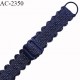 Bretelle lingerie SG 10 mm très haut de gamme avec 1 barrette et 1 anneau couleur bleu marine largeur 16 mm longueur 38 cm