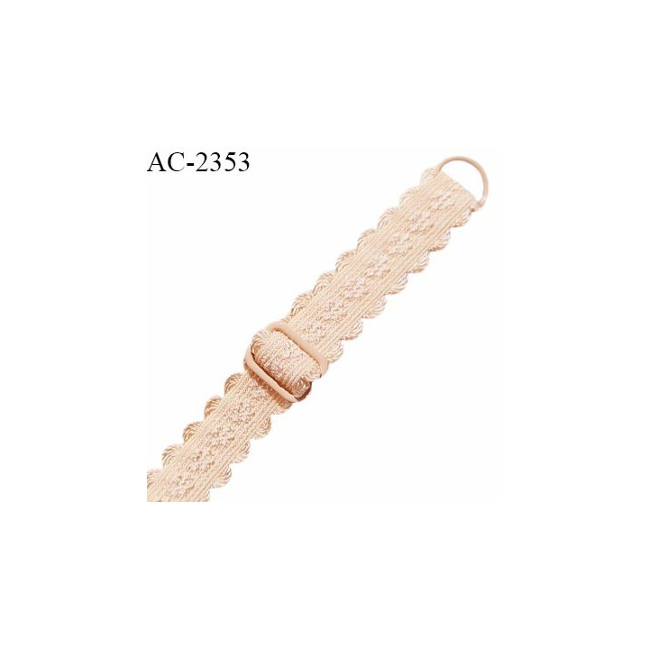 Bretelle lingerie SG 10 mm très haut de gamme avec 1 barrette et 1 anneau couleur chair rosée prix à la pièce