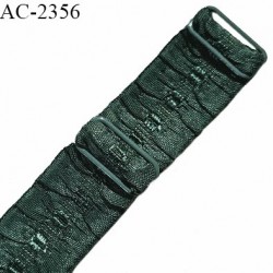 Bretelle lingerie SG 20 mm très haut de gamme couleur vert sapin avec 2 barrettes largeur 20 mm longueur 32 cm prix à l'unité
