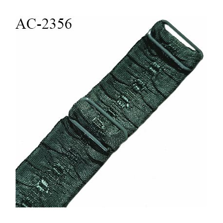 Bretelle lingerie SG 20 mm très haut de gamme couleur vert sapin avec 2 barrettes largeur 20 mm longueur 32 cm prix à l'unité