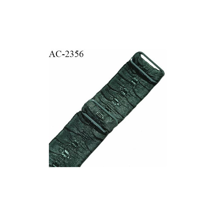Bretelle lingerie SG 20 mm très haut de gamme couleur vert sapin avec 2 barrettes largeur 20 mm longueur 32 cm prix à l'unité