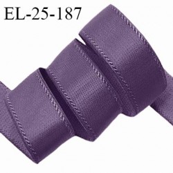 Elastique lingerie 24 mm couleur violet largeur 24 mm allongement +30% prix au mètre